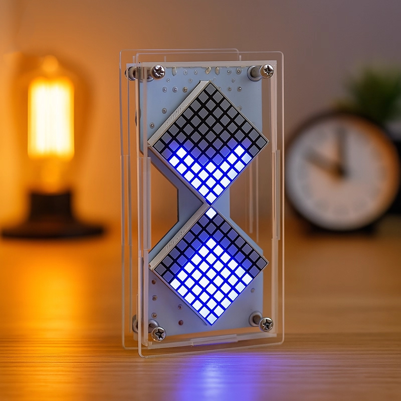 Diy Electronics Hobby - Cyberpunk DIY LED Matrix Hourglass Gravity