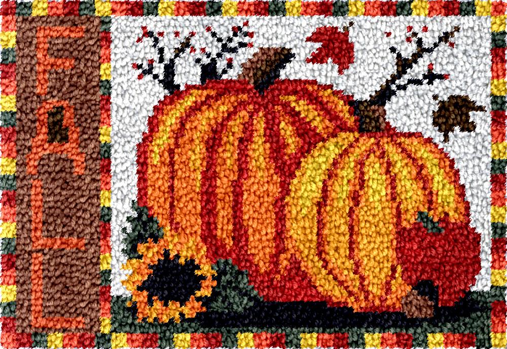 Hobby Diy Electronics Kit - Pumpkin Latch hook kit with printed