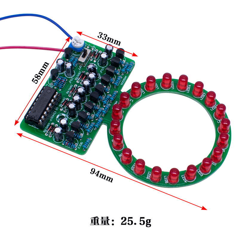CD4017 Ring Gradient LED Flowi - Diy Electronics Projects For Students 评论和价格