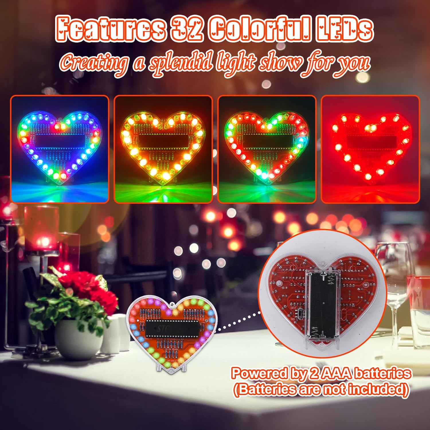 DIY Electronic Kit Heart Shape - Diy Electronics Projects For Students 评论和价格