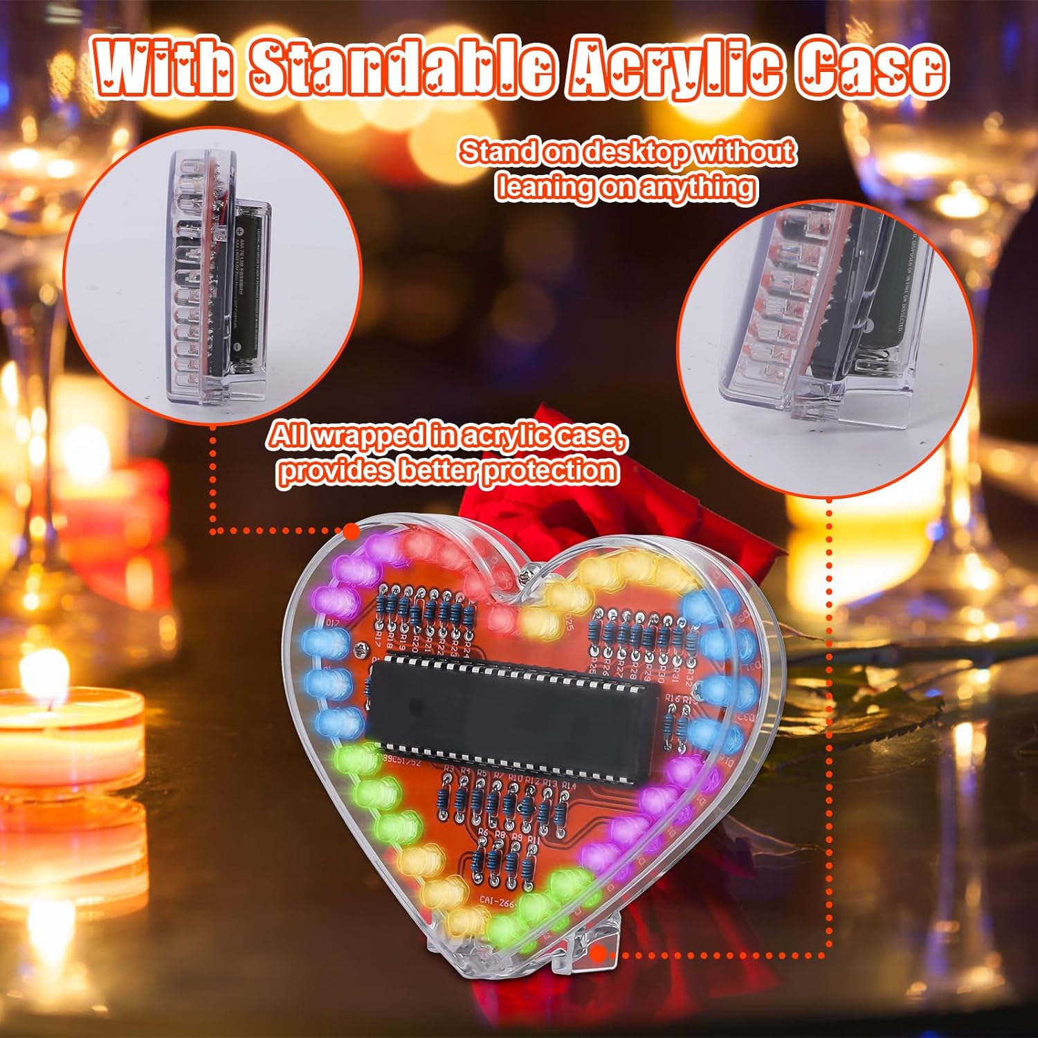 DIY Electronic Kit Heart Shape - Diy Electronics Projects For Students 评论和价格
