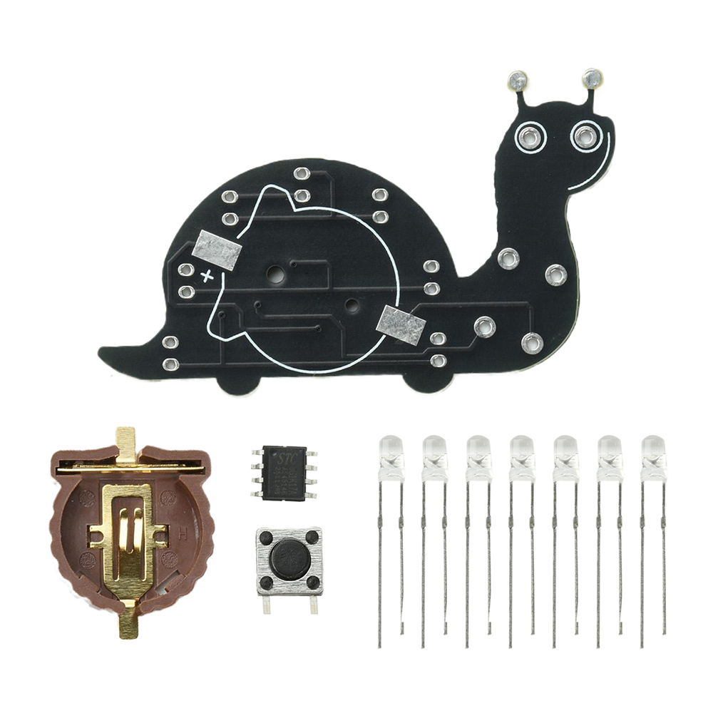 Snail LED Flowing Light Solder - Diy Electronics Kits For Beginners 评论和价格