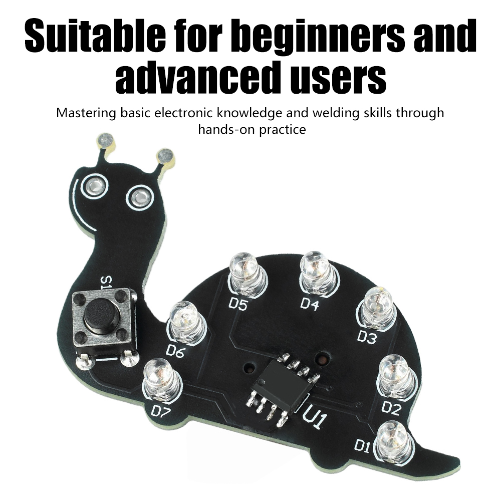 Snail LED Flowing Light Solder - Diy Electronics Kits For Beginners 评论和价格