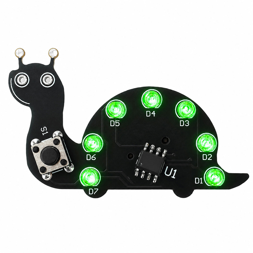 Snail LED Flowing Light Solder - Diy Electronics Kits For Beginners 评论和价格