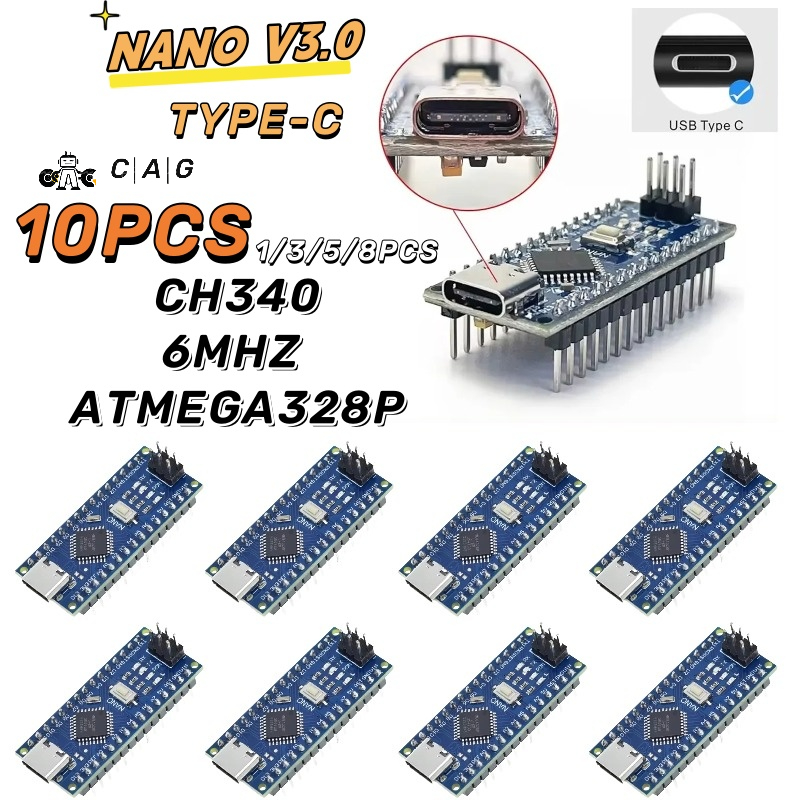 1 - 10PCS Type-C USB Nano 3.0  - Arduino Uno Starter Kit 评论和价格
