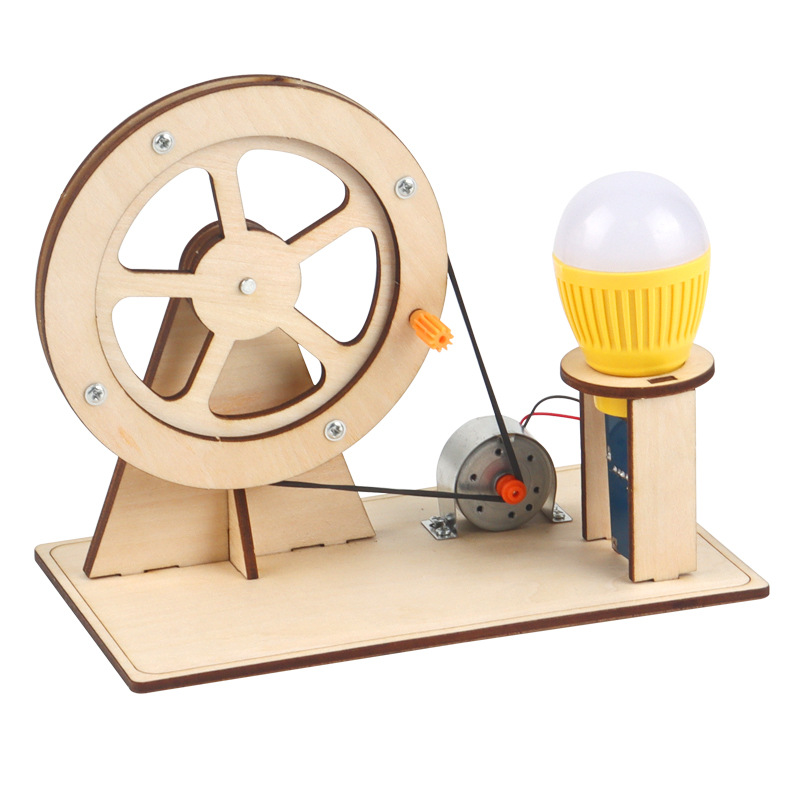 Wooden Hand Generator Kids Sci - Diy Electronics Kids 评论和价格