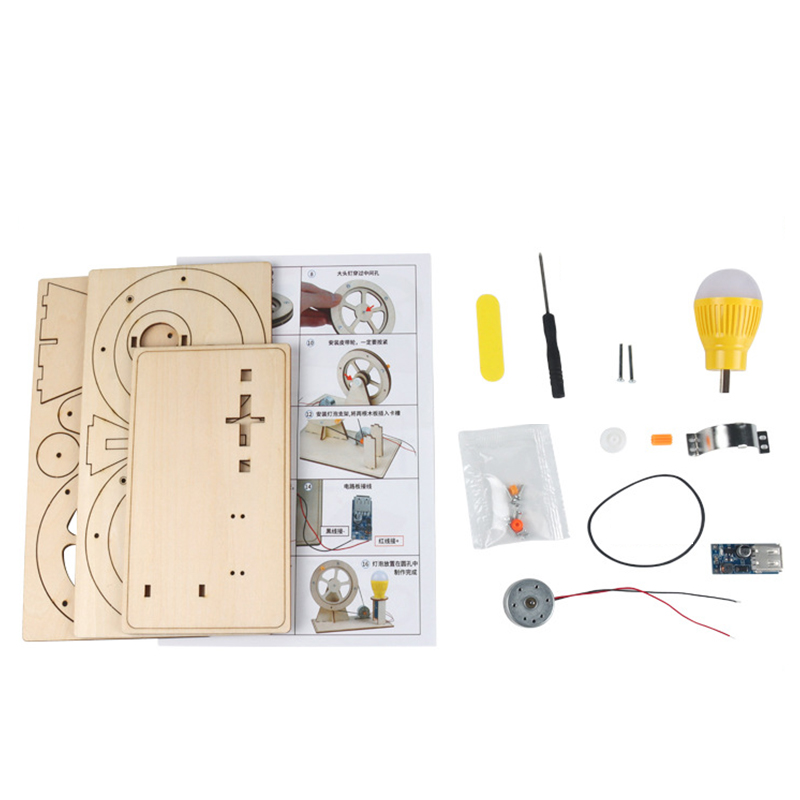 Wooden Hand Generator Kids Sci - Diy Electronics Kids 评论和价格