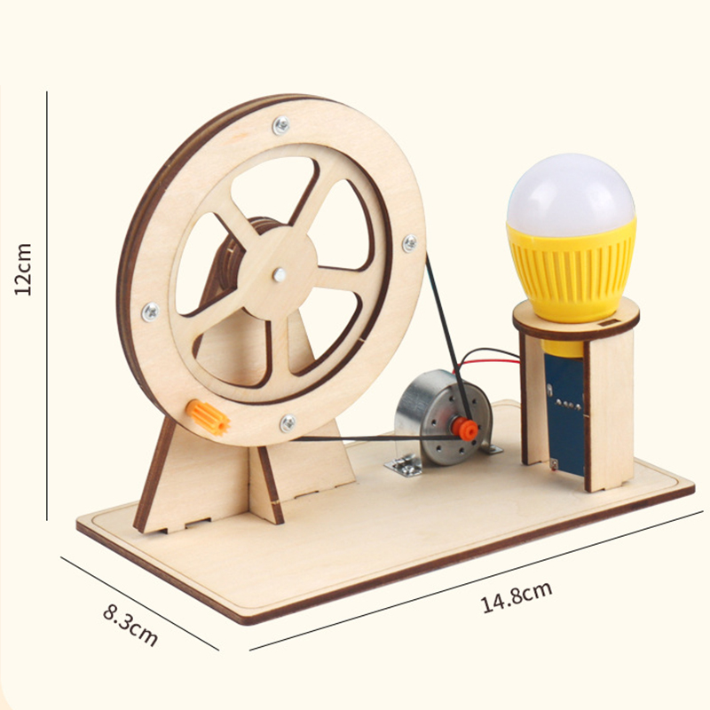 Wooden Hand Generator Kids Sci - Diy Electronics Kids 评论和价格