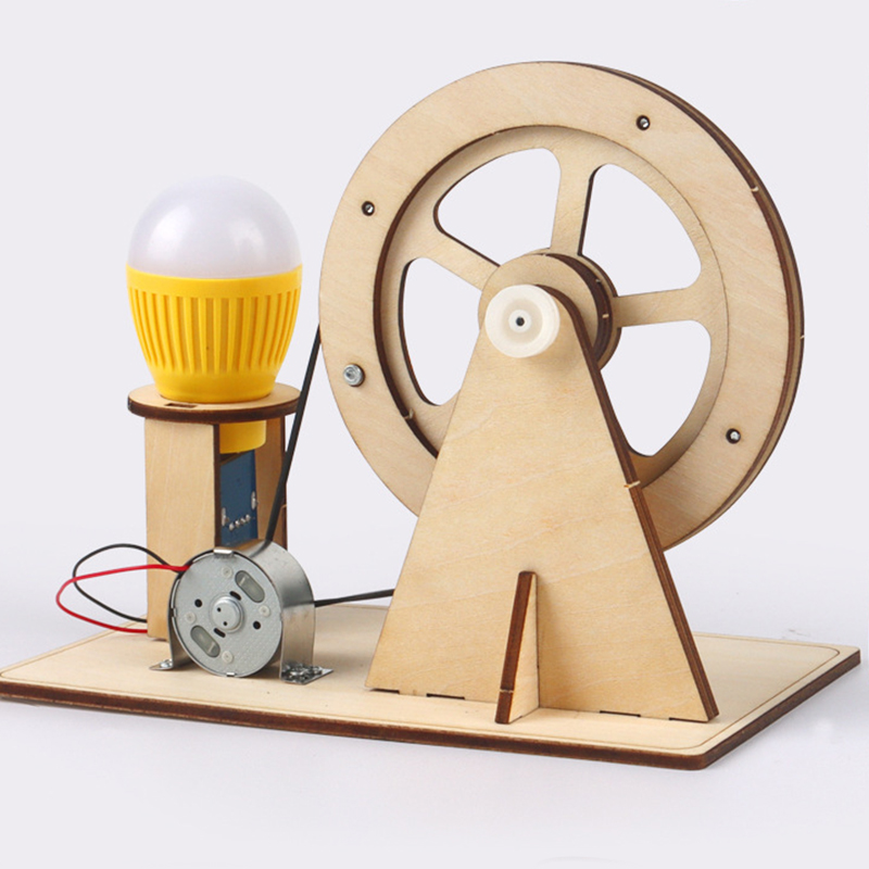 Wooden Hand Generator Kids Sci - Diy Electronics Kids 评论和价格