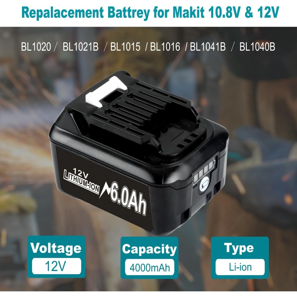 10.8V 12V 6A Rechargeable Repl - Makita Drill Hp1640 评论和价格