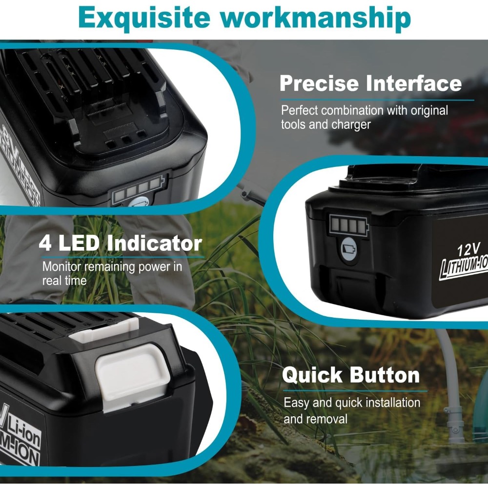 10.8V 12V 6A Rechargeable Repl - Makita Drill Hp1640 评论和价格