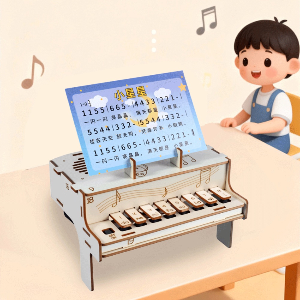 DIY Wooden Electronic Piano Mo - Diy Electronics Kids 评论和价格