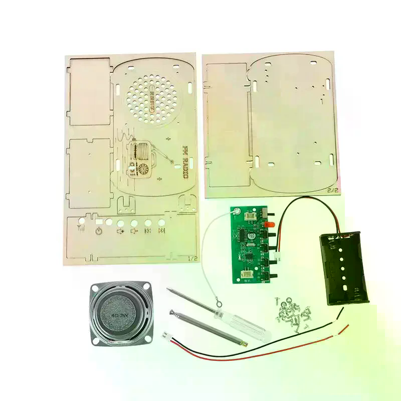 /Cna/DIY Wooden FM Radio Kit V - Diy Electronics Projects For Students 评论和价格