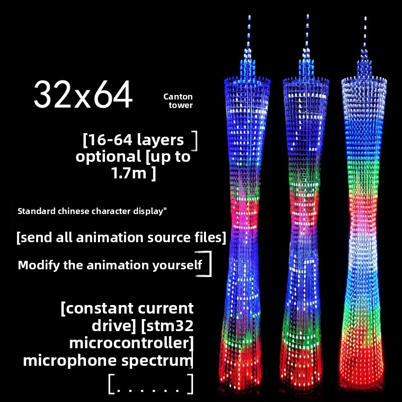 64 Layers Canton Tower DIY Ele - Diy Electronics Hobby 评论和价格