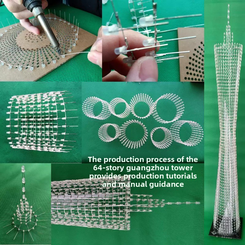 64 Layers Canton Tower DIY Ele - Diy Electronics Hobby 评论和价格