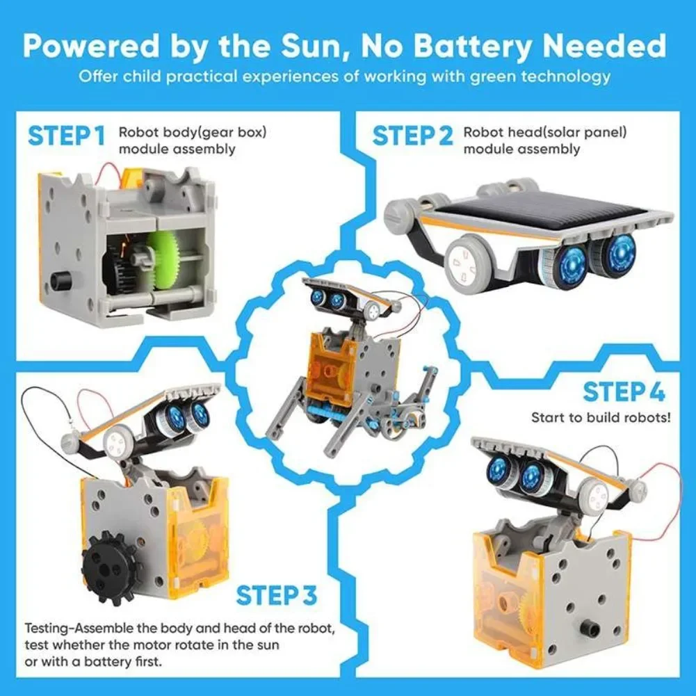 13 in 1 Solar Powered Robot Sc - Diy Electronics Kids 评论和价格